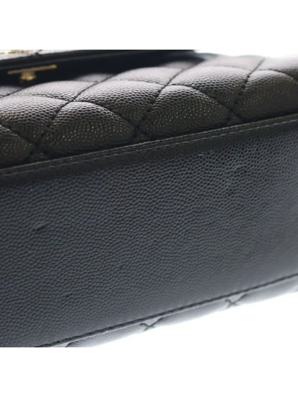 Chanel Coco Handle XS Quilted Caviar Leather 2-Way Hand Chain Shoulder Bag Gold
